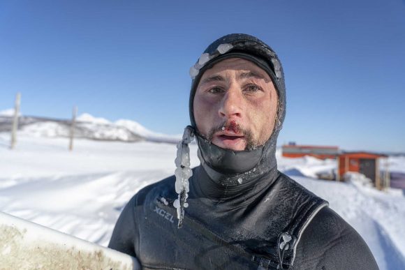 גלישה במים קרים